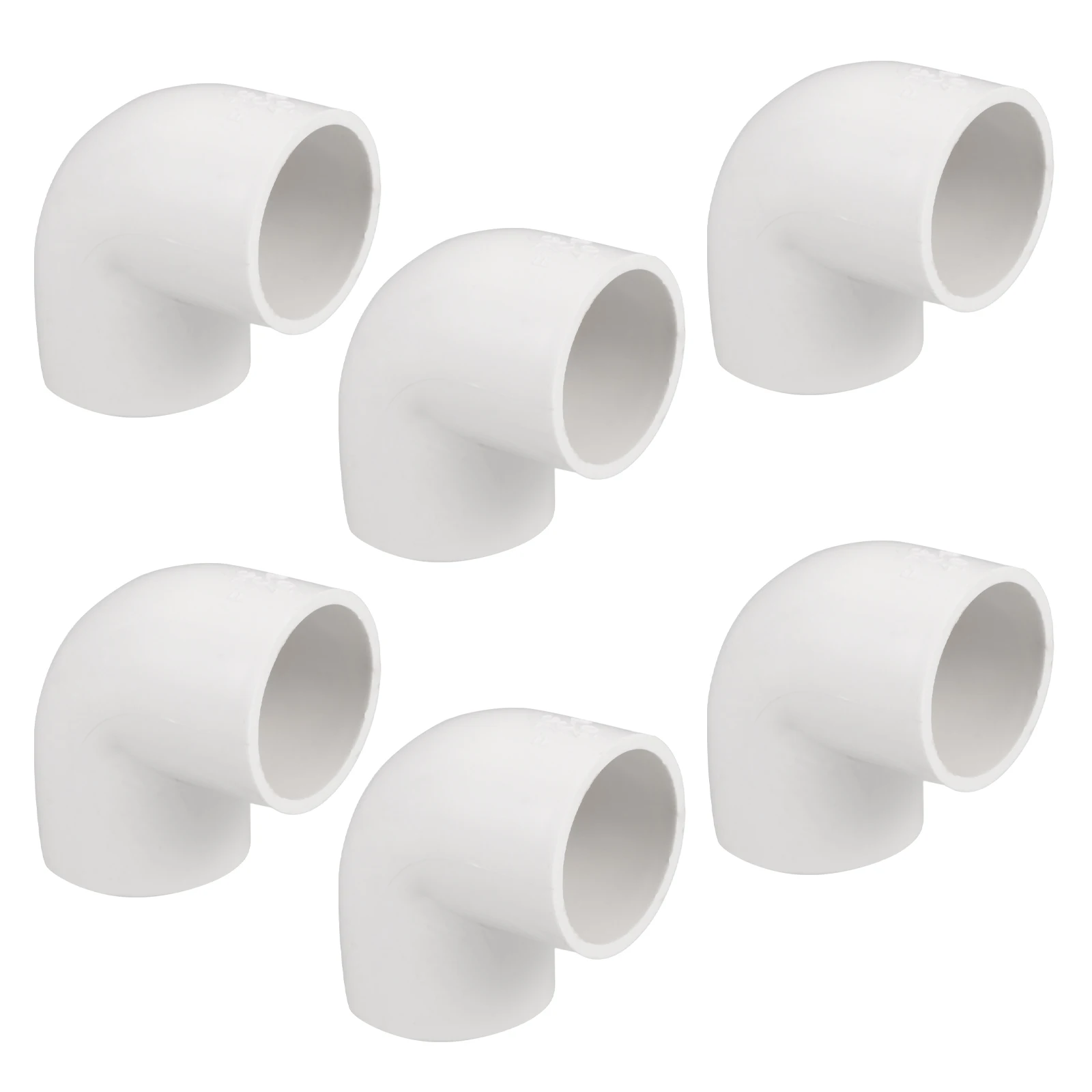

6pcs PVC Elbow Pipe Fittings 90 Degree Durable Construction Easy Installation Consistent Water Flow Versatile Use Shed Connector