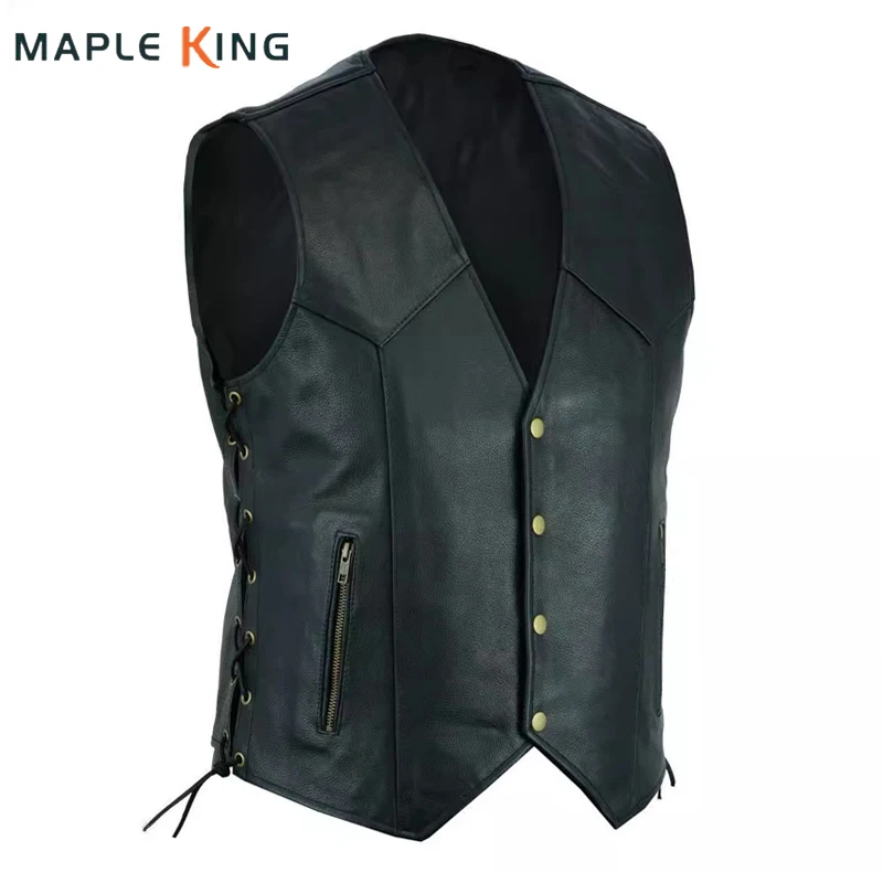 

PU Leather Vest for Men Medieval Chaleco Steampunk Hombre Zipper Strap Designer Biker Sleeveless Jackets Mens Vintage Waistcoat