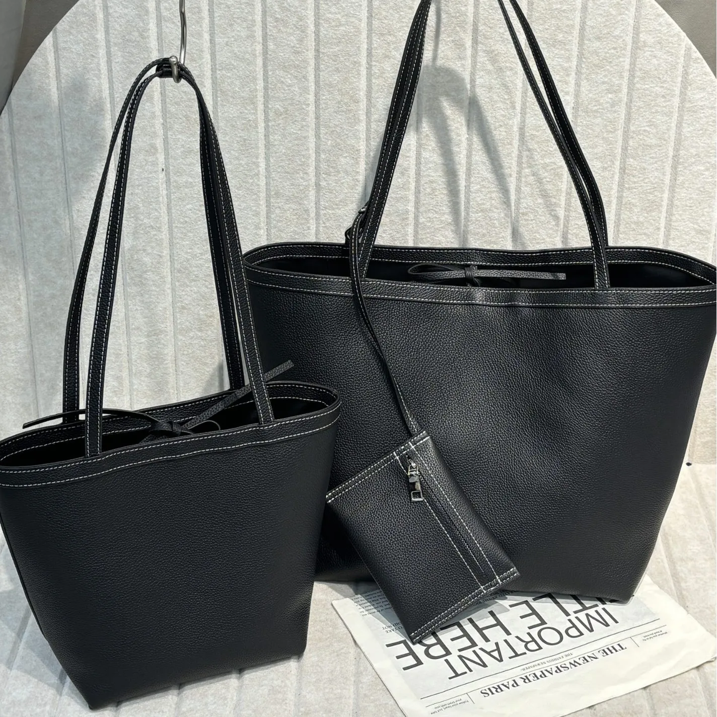 Stitch Leather Tote…