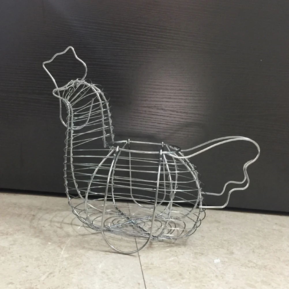 

Transparent Egg Basket Storage Organizer Chicken-Shaped Kitchen Tool Refrigerator Container For Fresh Eggs Space-Saving