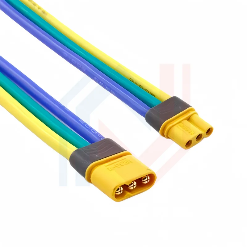 MR30 Cable Connector Male Female MR30-FB / MR30-M 3Pin Plug with Sheath Cover 18AWG Silicon Wire for RC Lipo Battery FPV Drone