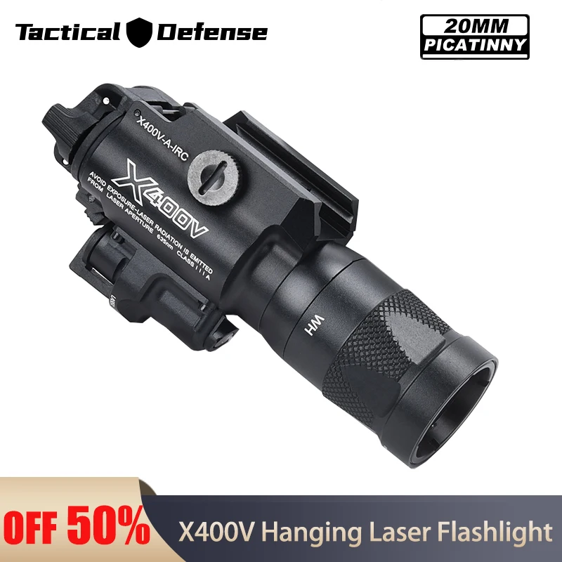 WADSN Surefir X400 X400V LED Strobe Red Laser Hanging Flashlight For Airsoft Scout Weapon Pistol Gun Hunting Light Lighting