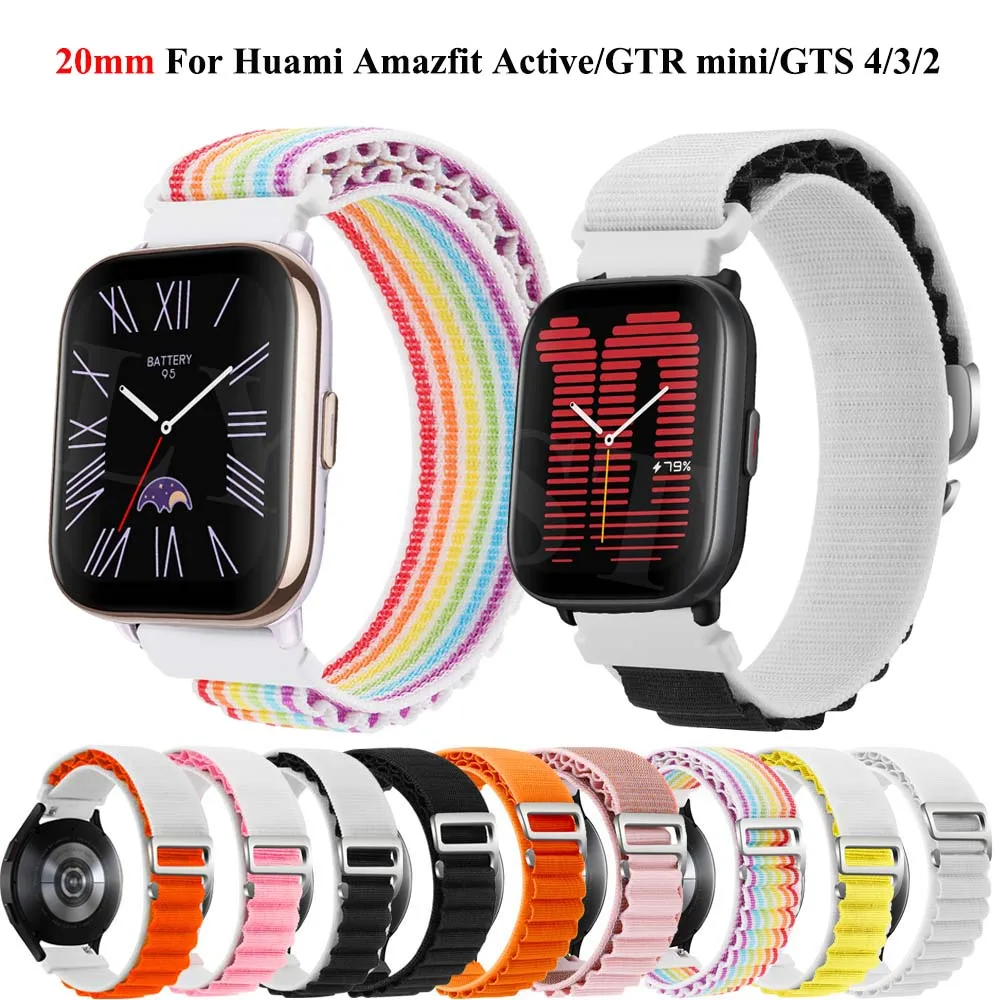 Cinturino di ricambio per Amazfit Active GTS 4/2 Mini cinturino in Nylon per Amazfit Bip 3 U S GTS 3 cinturino GTR Mini 42mm cinturino per bracciale