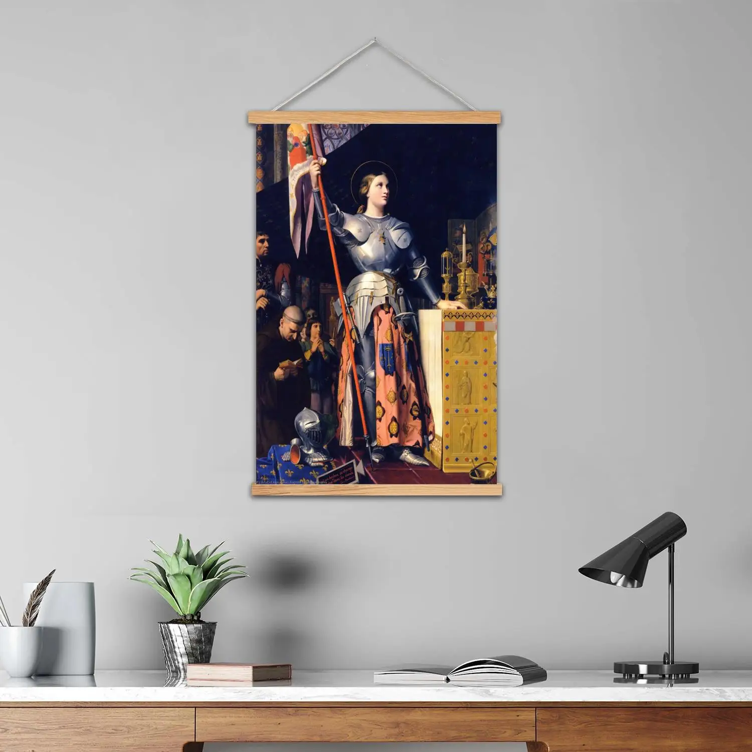 St Joan of Arc Framed Wall Painting Canvas Art Poster and Wall Art  Modern Family Bedroom Decor Posters,Decorative painting