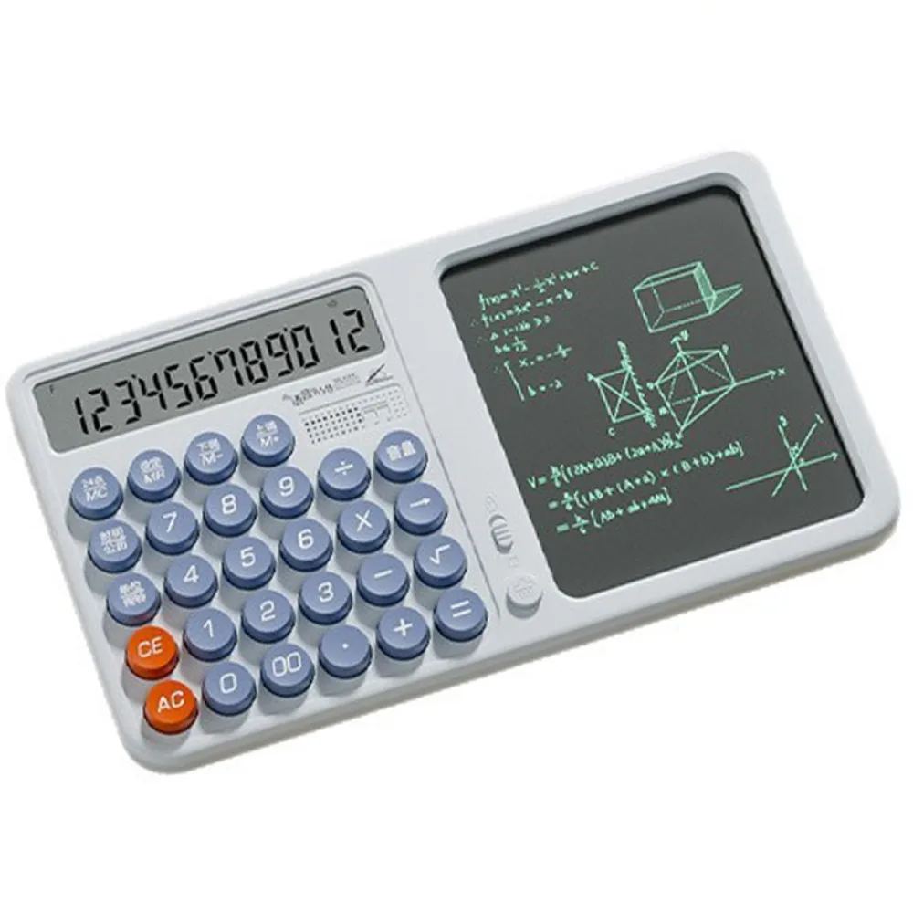 

Large Display Calculator with Notepad Eye Protection Screen with Voice Function Calculators with Tablet LCD Screen