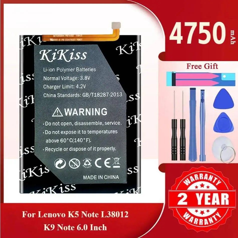 Аккумулятор для Lenovo K6, K3, K350t, K5/Play, A7020, K900, K320T, K5 Pro, L38041, L38012/K9 Note 6.0 дюймов, K5S, K6, K6 Note, K53a48, BL273, BL243