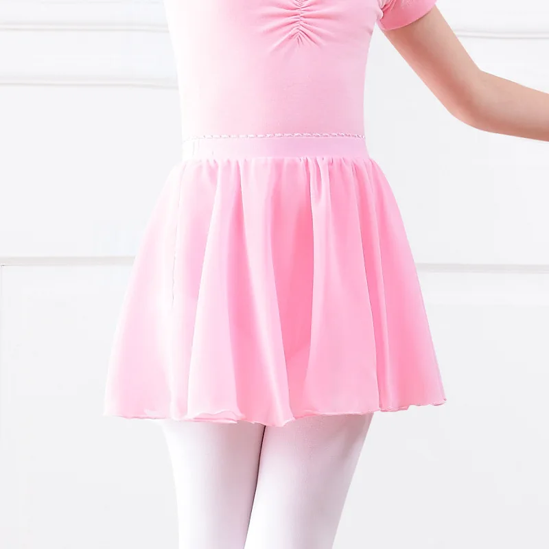 Crianças meninas profissional crianças dança meio fio saia meninas meio chiffon crianças saia de balé curto avental roupas de dança