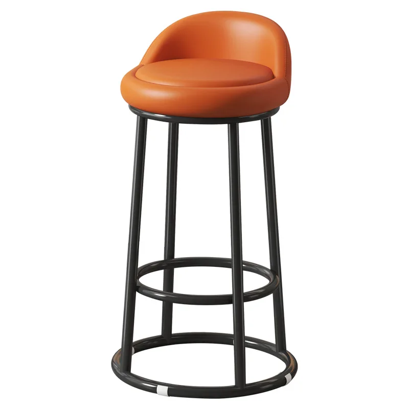 Household backrest stool, simple and light luxury, high-footed round stool, rotating chair
