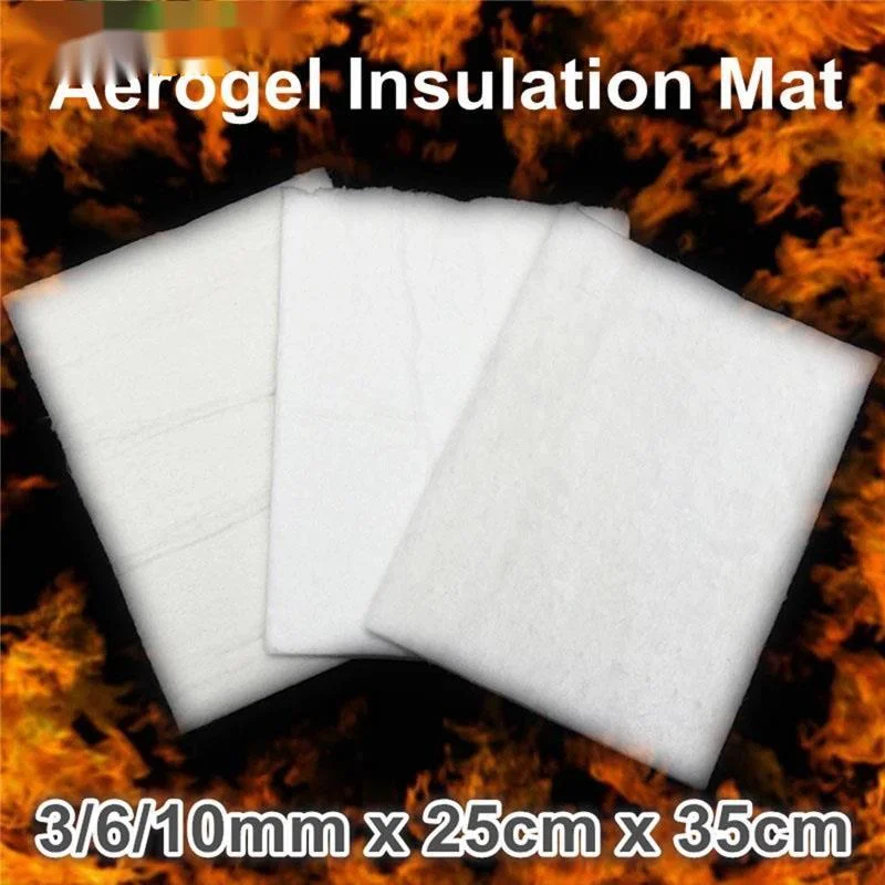 Thickness Super Light Silica Aerogel Insulation Mat Lightest Solid Pad For Industrial Pipelines Storage Tanks 25x35cm 3/6/10mm