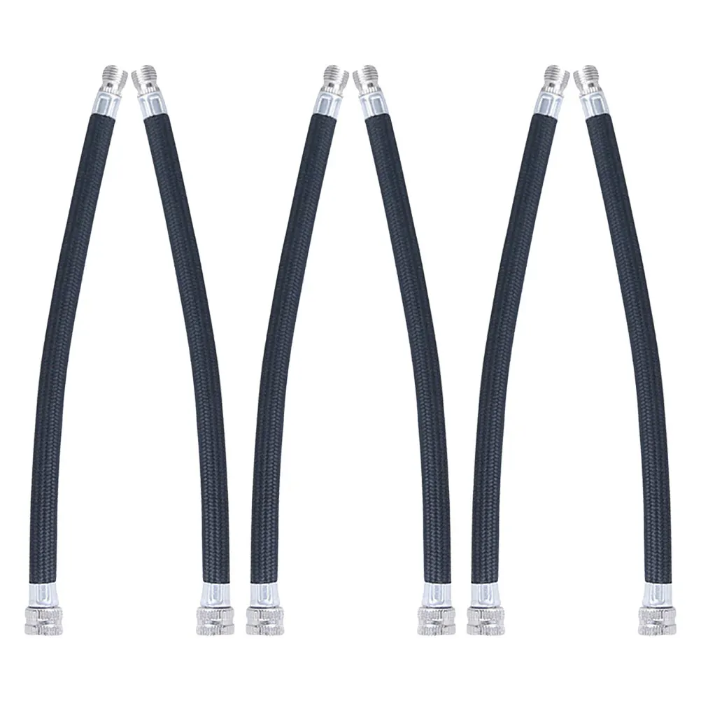 

6pcs Bike Hose Air Inflator Extension Tube Tire Bicycle Pump Extension Hose Accessories Lightweight Compact Quick Connect