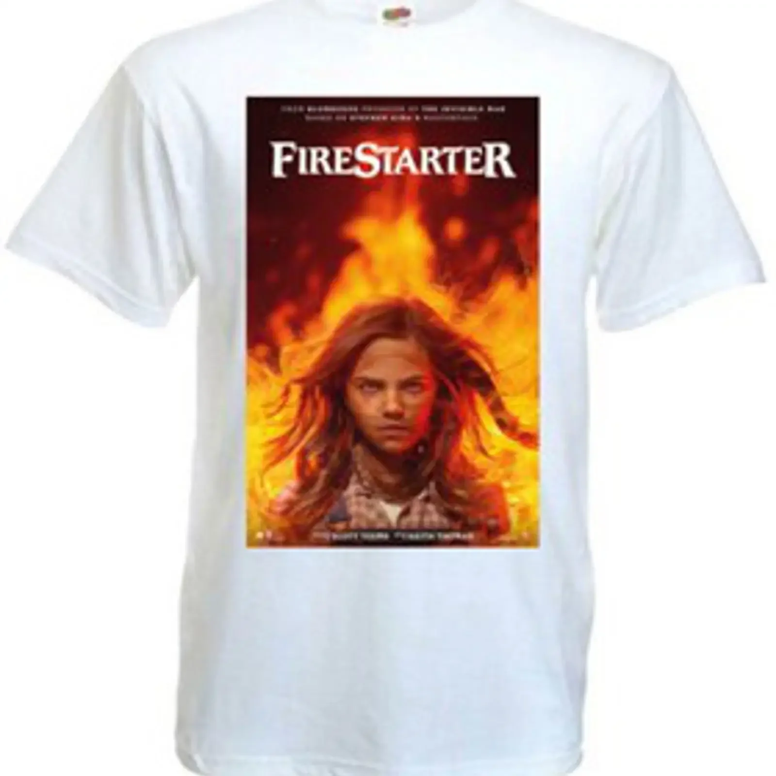 Camiseta Firestarter blanca cartel de película todas las tallas S 5XL vintage Washed Top For Everyday Wear Comfortable homme
