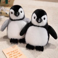 Cute Chubby Soft Fat Penguin Plush Pillow Stuffed Toy Long Hair Fur Doll Home Decoration Birthday Gift Stuffy Plushies 2