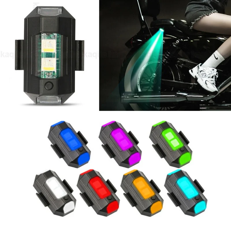 7Colors Universal LED Anti-collision Warning Lamp Mini Signal Light Strobe Light