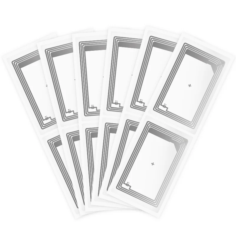 NFC Tags Stickers with NTAG213 Chip Size 85*54mm Blank Programmable Adhesive Labels Transparent RFID Tags 144 Bytes Memory