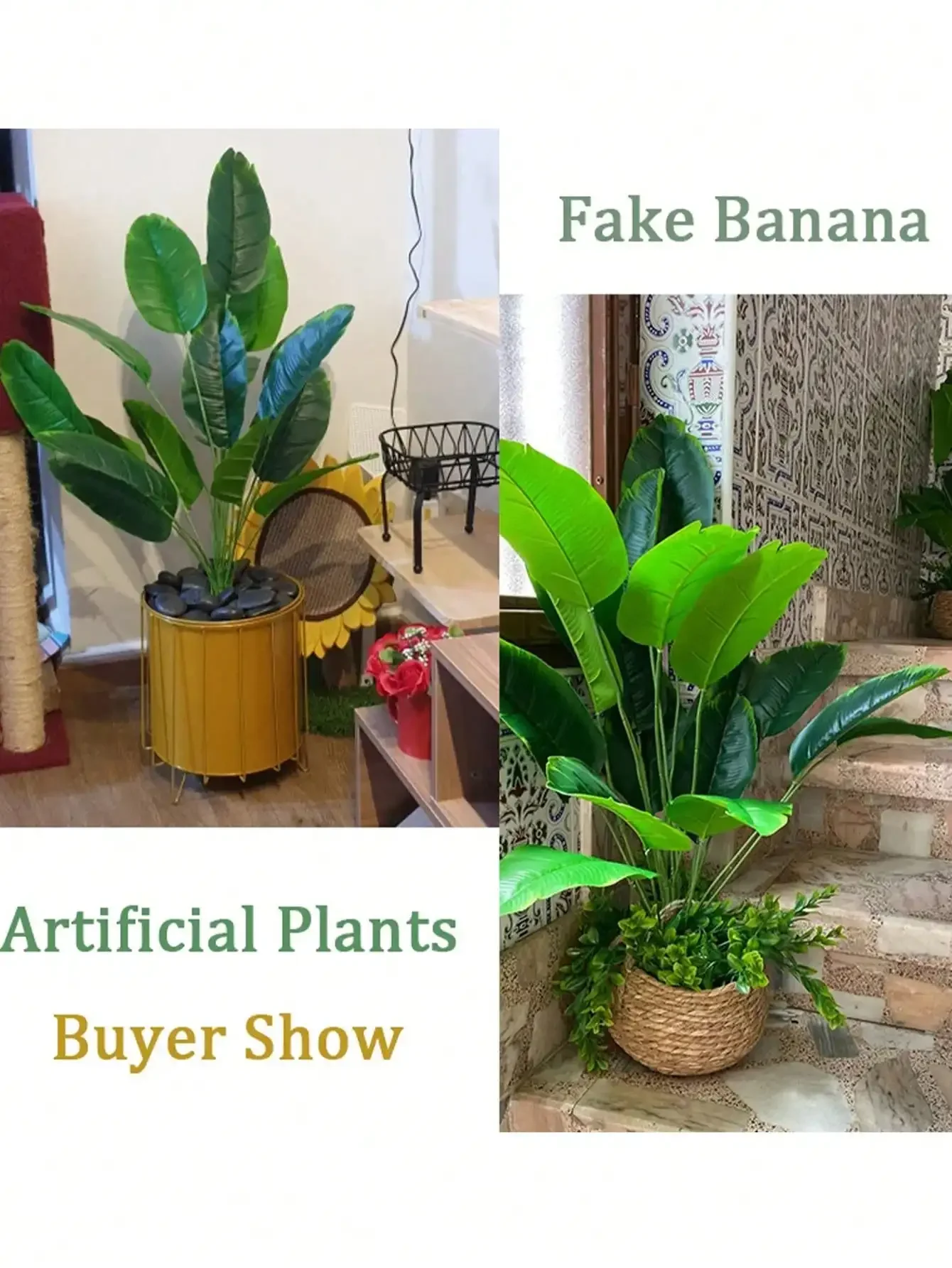 1 pz piante artificiali grande palma tropicale piante di Banana finte foglie vero tocco plastica Monstera pianta per la decorazione del giardino di