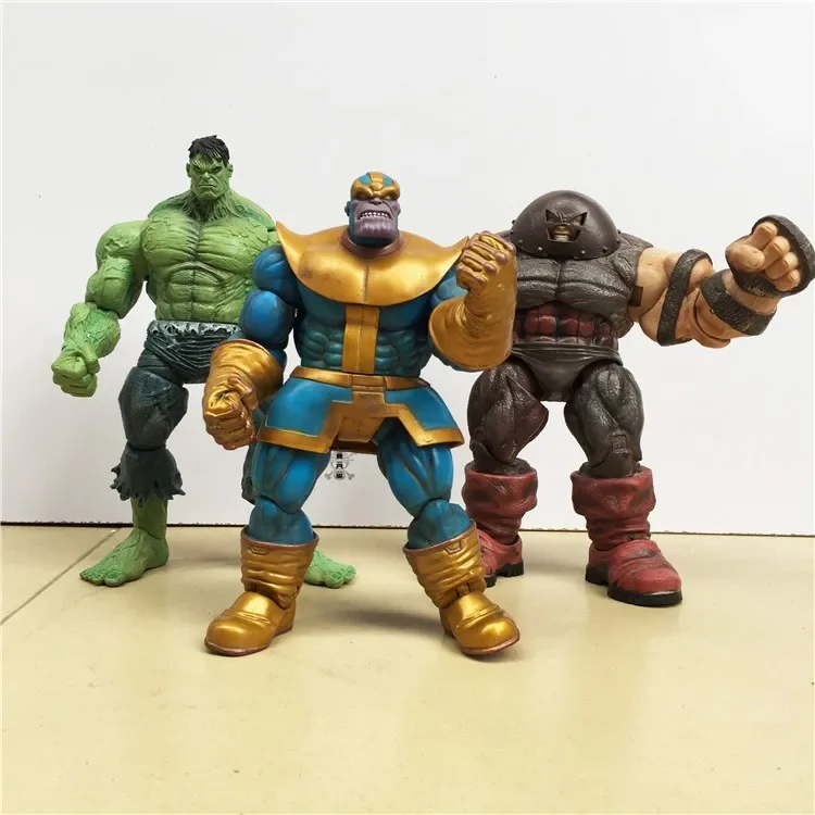 Genuine Anime Peripherals Action Figure Marvel Iron Man Red Tank Loki Spider-Man Thor Hulk Thanos Model