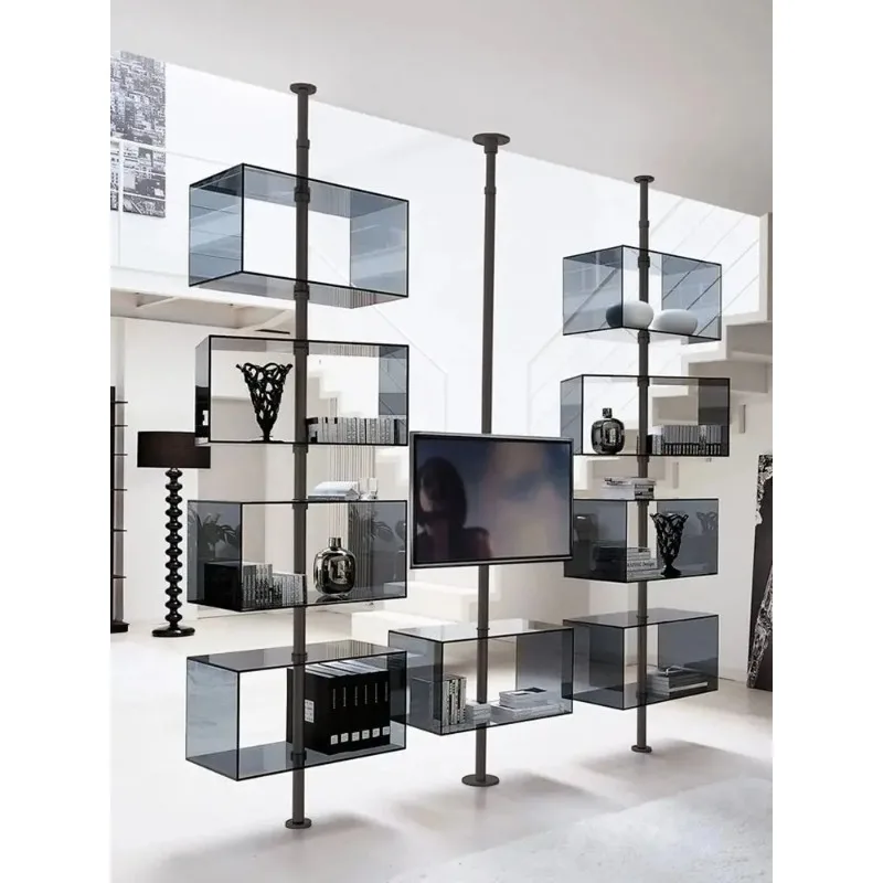 indomitable shelf wall-mounted bookshelf sky-wide storage partition acrylic Nordic ins minimalist display