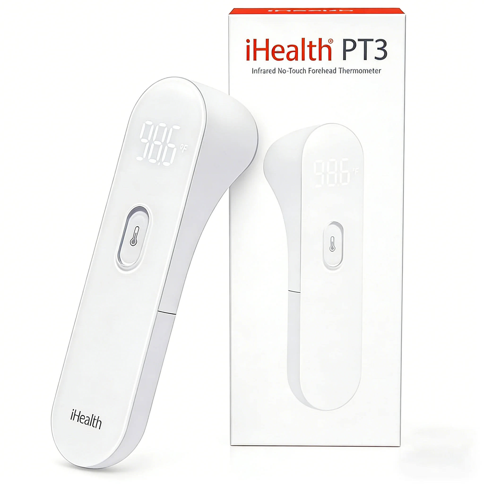 

iHealth Digital Thermometer Infrared Forehead Thermometer Fever Indicator Non-Contact Fast and Accurate for Adults and Children