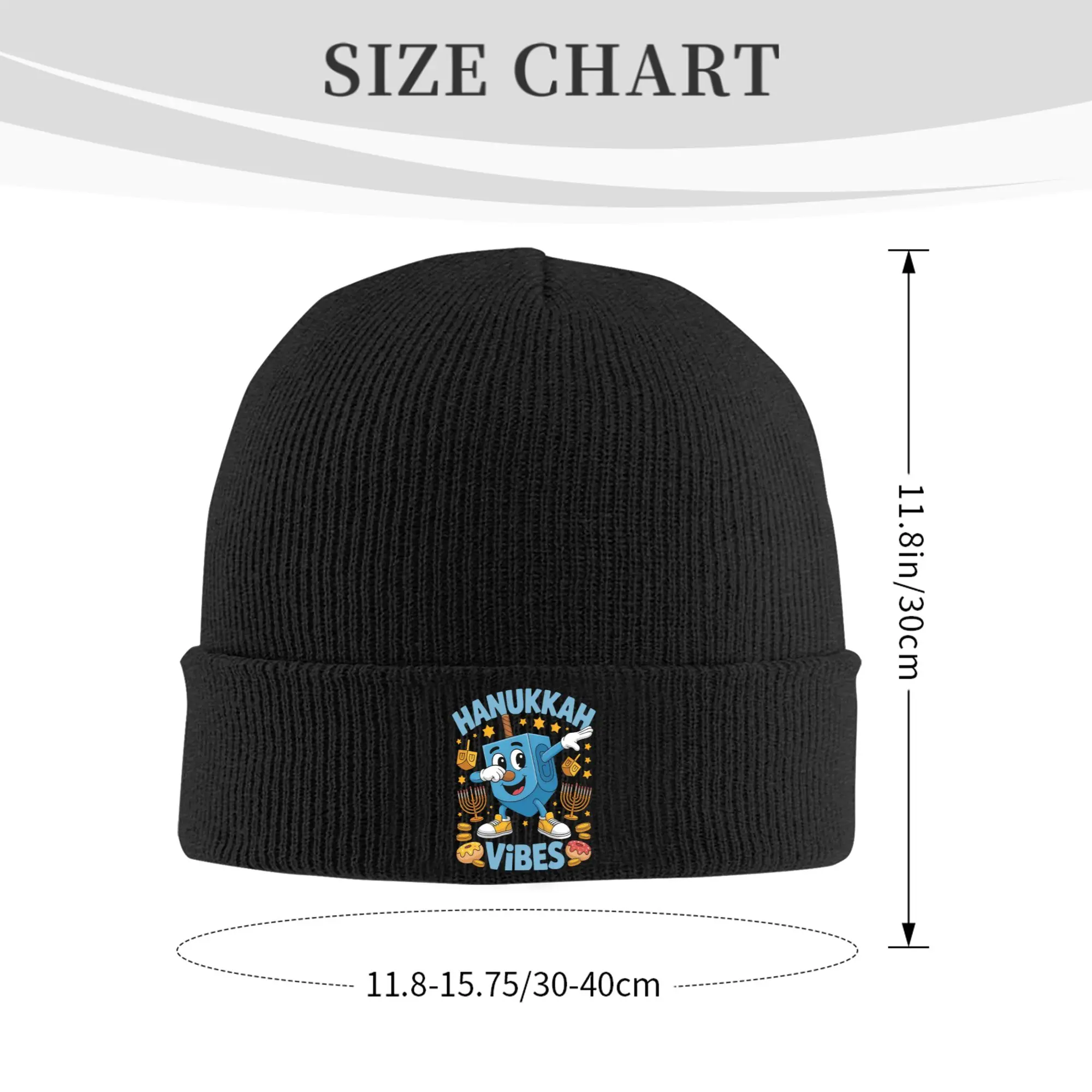 Hanukkah Menorah Chanukah Knit Hat Beanie Autumn Winter Hats Warm Unisex  Street Funny Dreidel Dabbing  Caps for Men Women Gift,