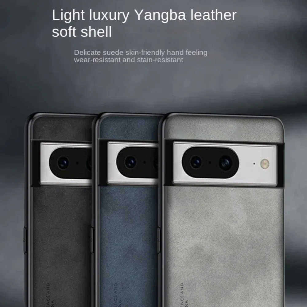 Soft PU Skin With Magnetic Protective Back Case For Google Pixel 9A 9 Pro XL 8A 7A 6A 8 7 6 Pro 5G PU+TPU Phone Shell Cover