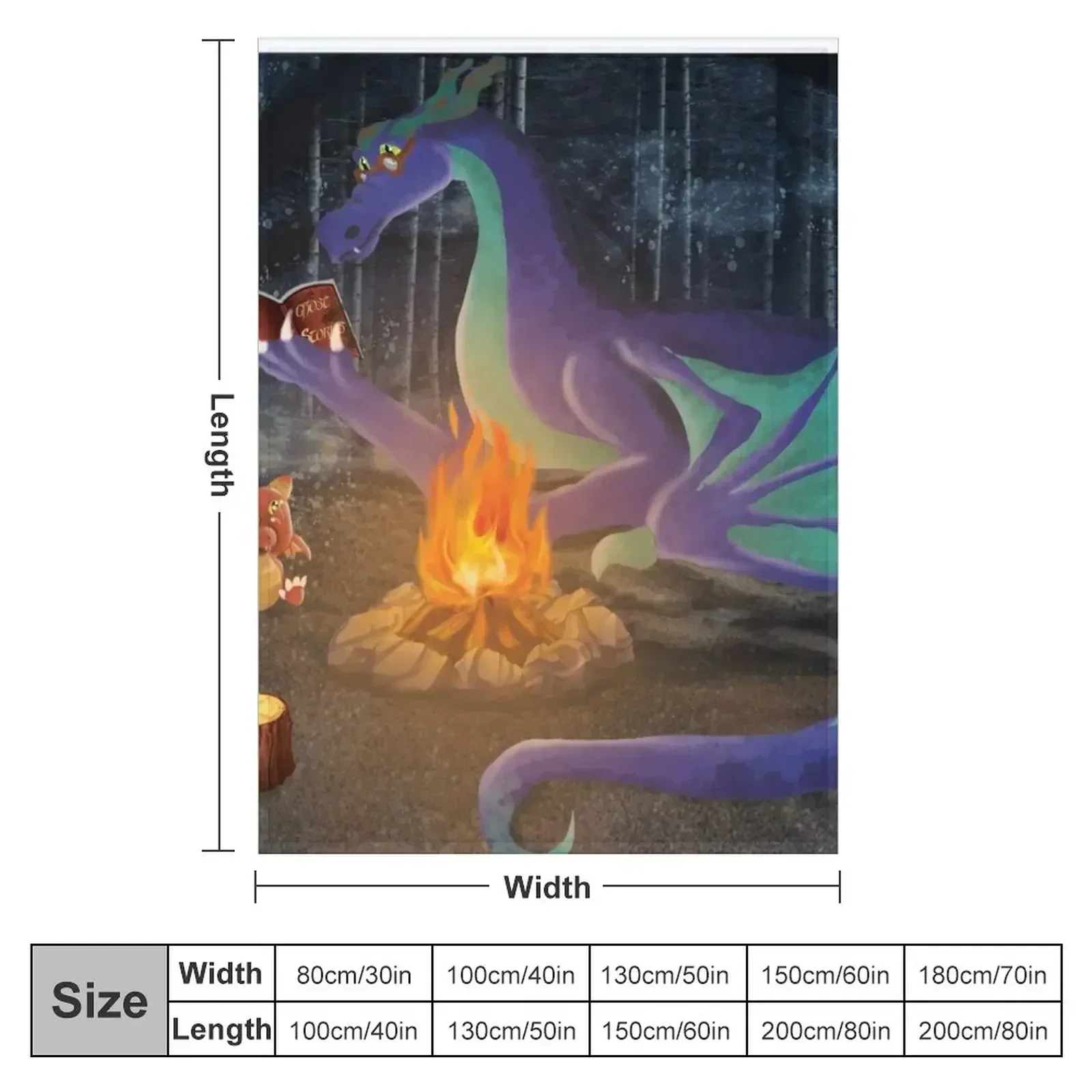 Father Dragon Throw Blanket couch cozy soft plush fuzzy picnic outdoor blanket