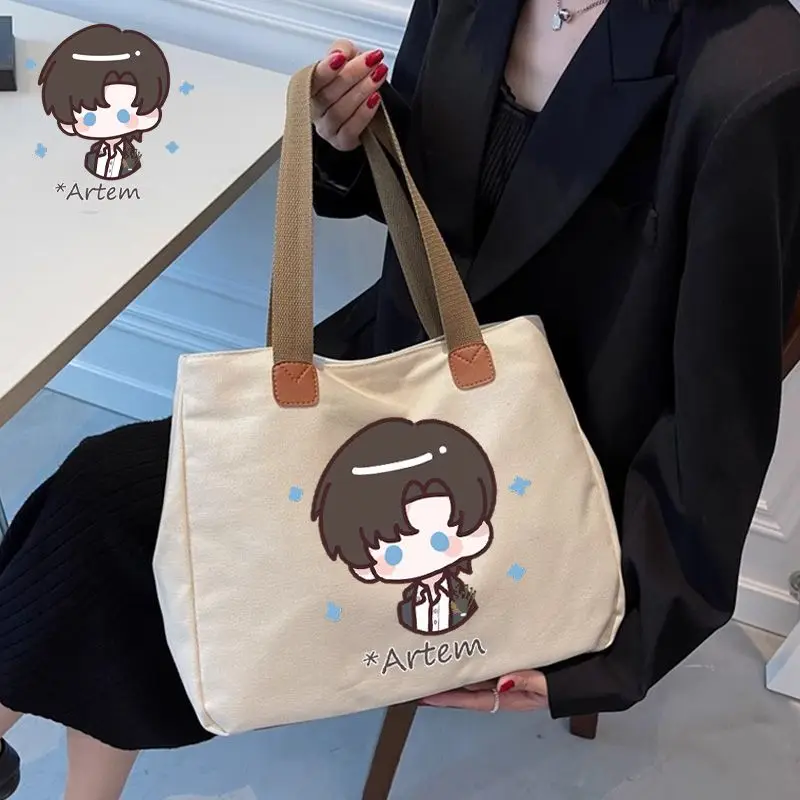 

Game Tears of Themis Cos Vilhelm Richard Albert De Luke Pearce Artem Wing Marius Anime Simple Q Version Cute Tote Bag Gift