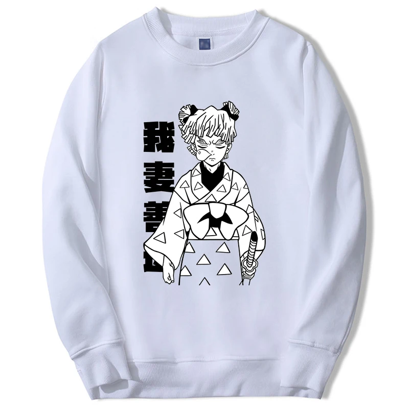 2024 Hot Japanese Anime Demon Slayer Hoodies Men Women Zenitsu Graphic Manga Sweatshirt Crewneck New Loose Tracksuit Streetwear