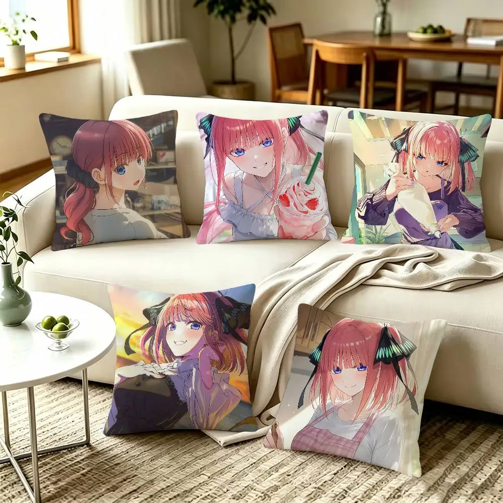 The Quintessential Quintuplets Nino Nakano Anime  Home Sofa Cushion Covers and Aecorative Custom Pillow Covers