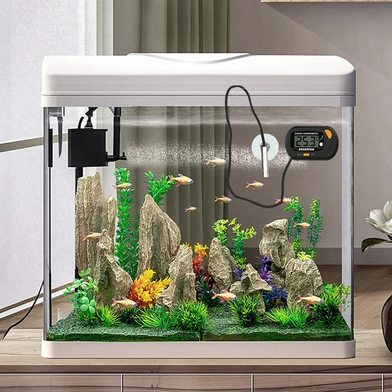 -50℃ - 70℃ Digital Aquarium Fish Tank Thermometer With Suction Cup Temperature Sensor Meter Tester Durable Easy Install