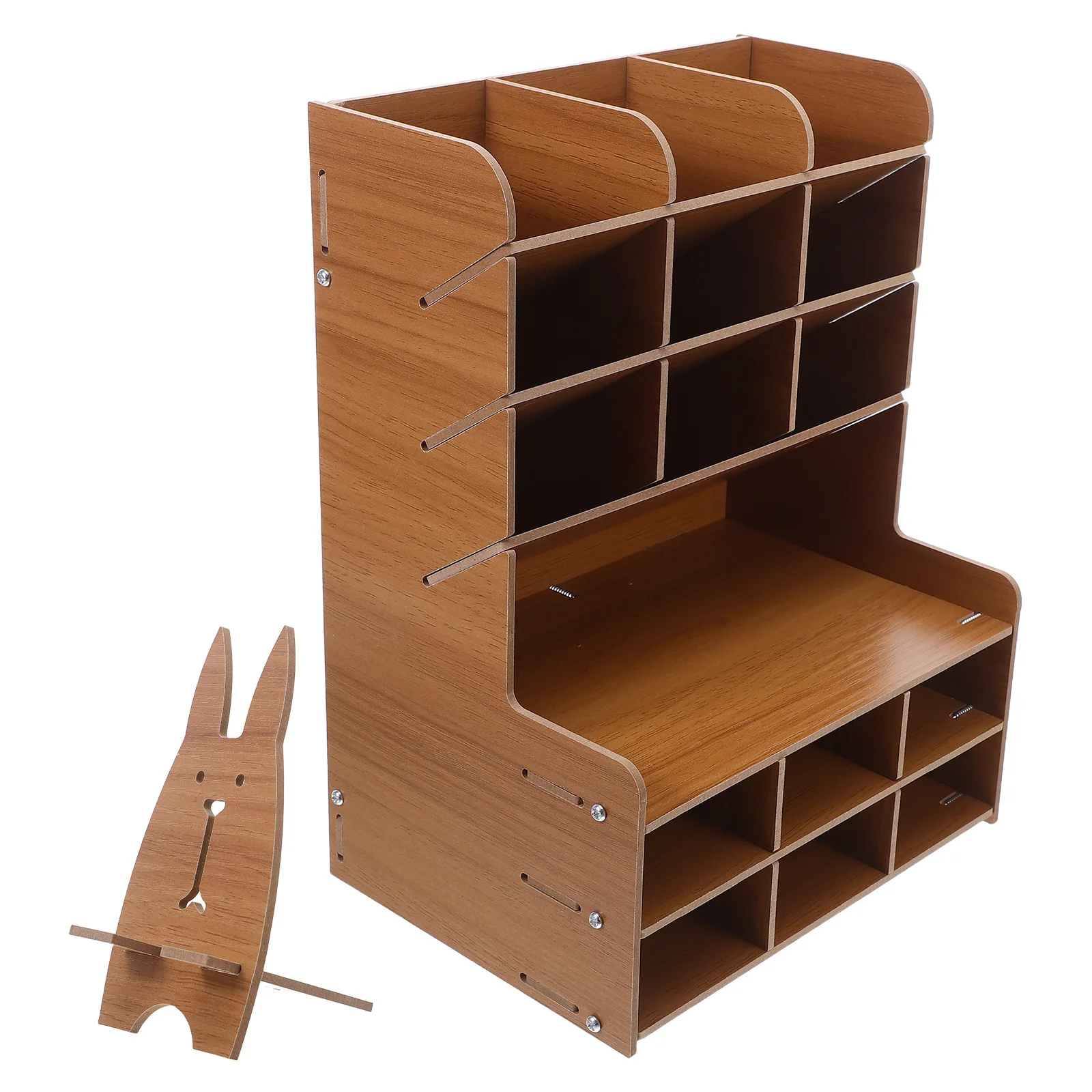 

Solid Wood Pen Organizer Desk Compartment Desktop Storage Box Pencil Ruler Eraser Holder Office Stationery Organizer Aesthetic