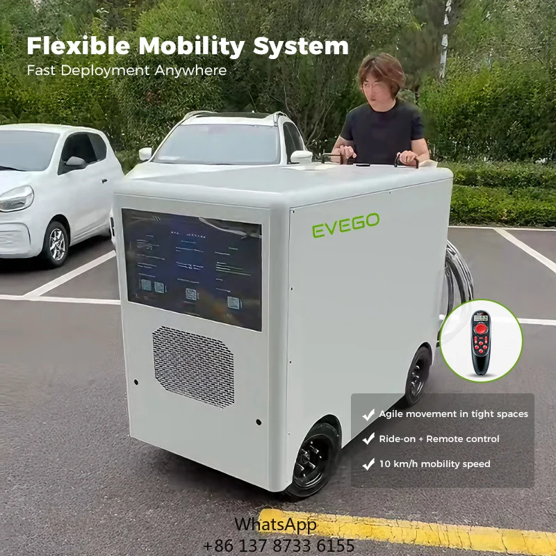 EVEGO EVSE Industrial Grade CE 200kWh Portable EV Charging Station Large Capacity Battery Backup Mobile DC Charger For Fleet