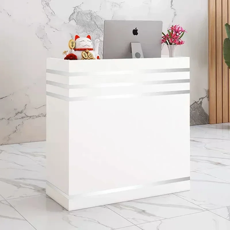 -Simple Modern Small Cashier Clothing Store Front Desk Supermarket Checkout Counter