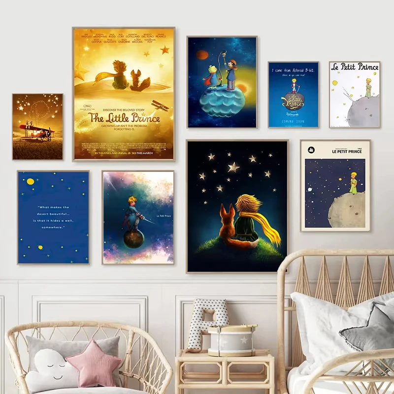 

Картина из фильма «Маленький принц», лиса, «Дружба», холст, Постер и принты, Настенная картина для гостиной, украшение для дома