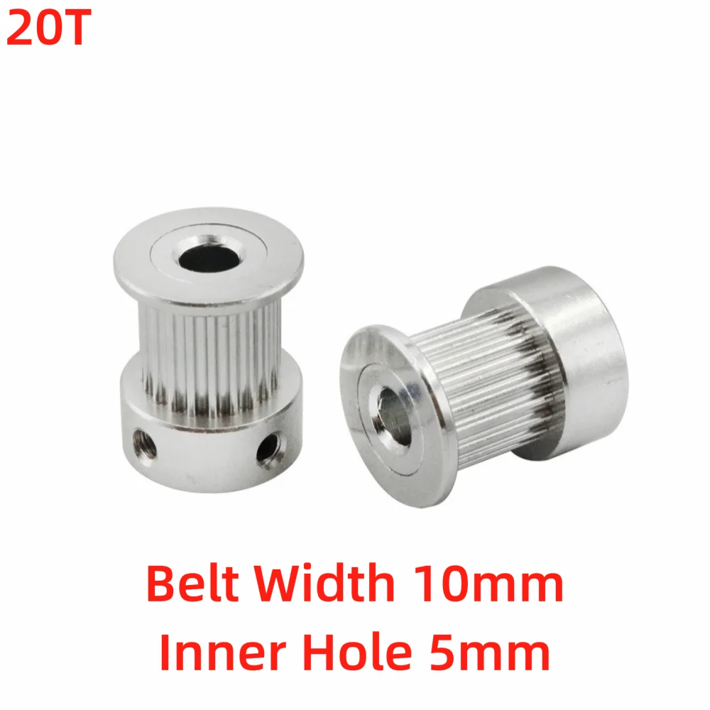 16T 20T GT2 Timing Pulley Belt Width 6/10mm Inner Hole 5/6.35/8mm Synchronous Belt Wheel Aluminum Alloy Toothed Gear