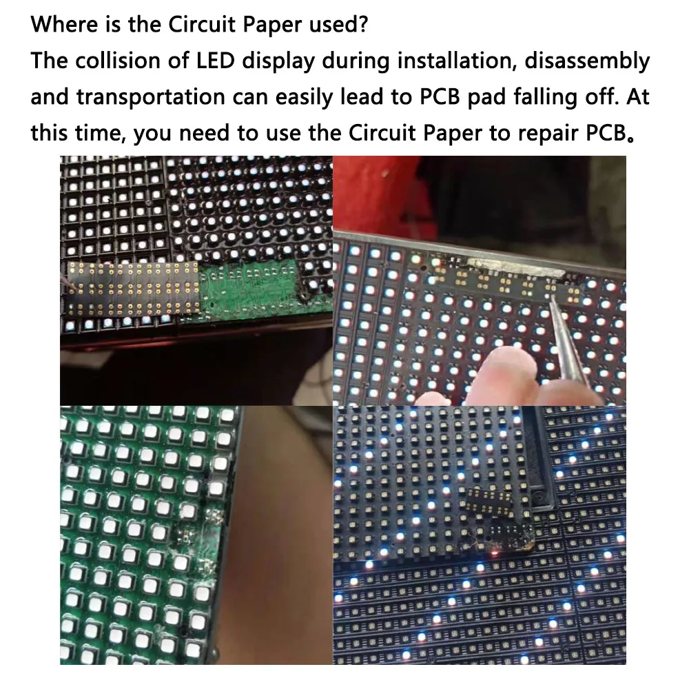 Kertas sirkuit P6-3528, 120x125mm, digunakan untuk memperbaiki bantalan PCB yang rusak