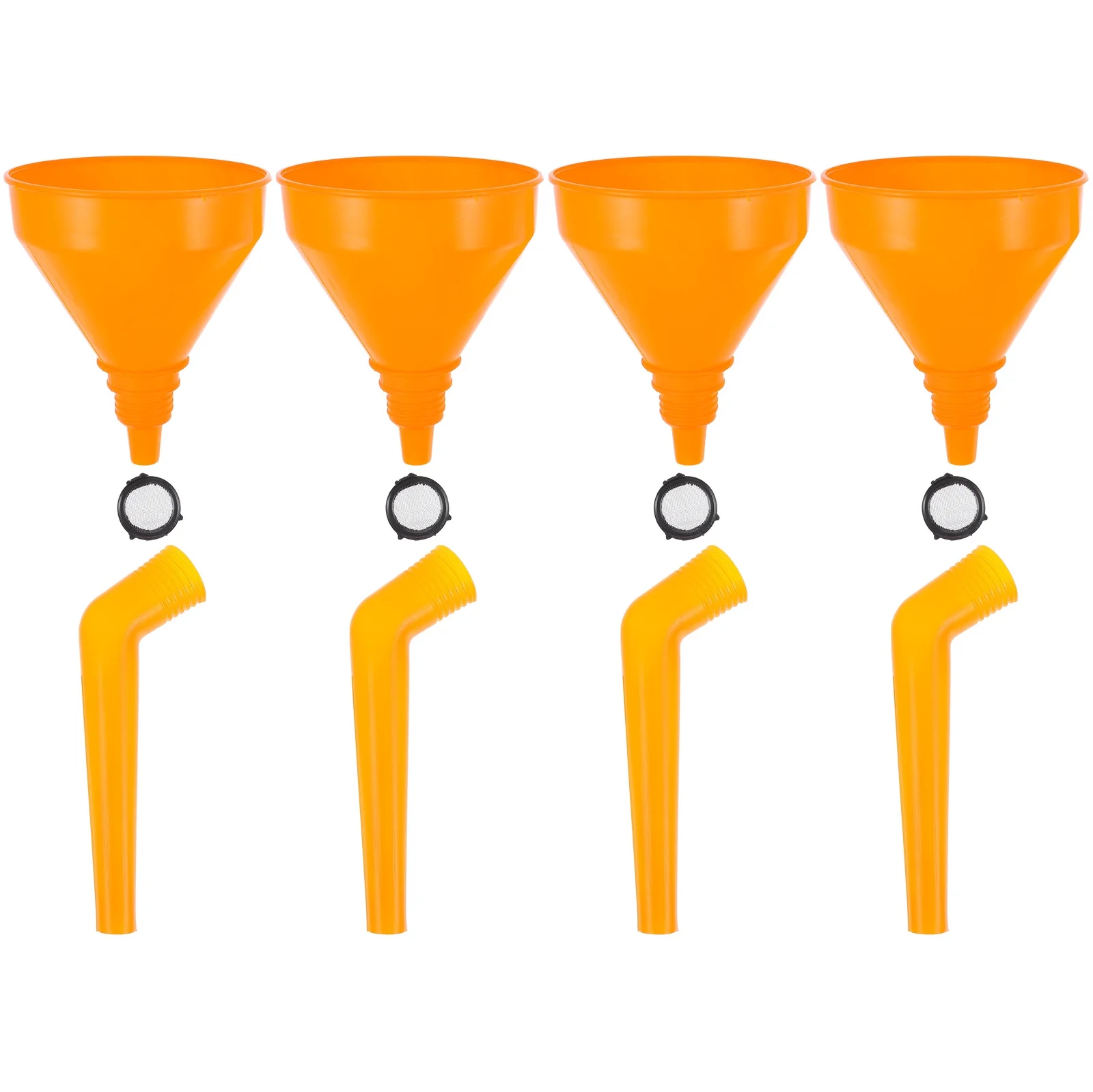 4 Buah Corong Plastik untuk Mobil Sepeda Motor Alat Transfer Bahan Bakar Abs Mulut Lebar Pengisi Oli Transmisi Mesin