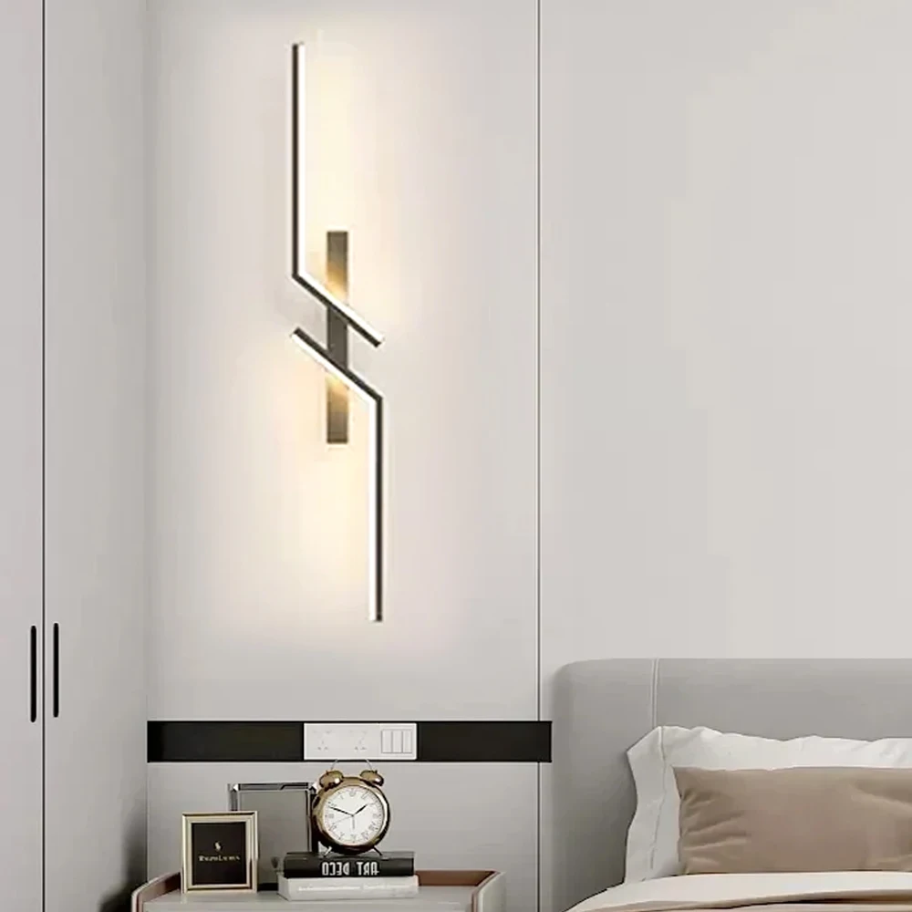 Applique murale LED au design minimaliste moderne, luminaire décoratif d'intérieur, idéal pour une chambre à coucher, un salon ou un canapé