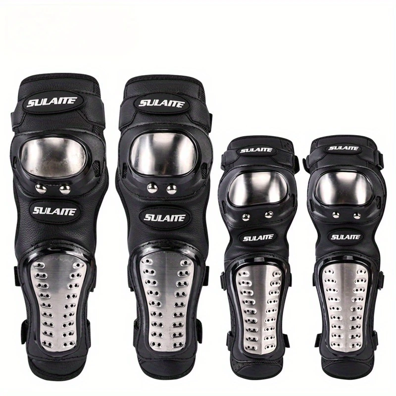 Motorcycle Kneepad Stainless Steel Moto Elbow Knee Pads Motocross Racing Protective Gear Protector Guards Kit