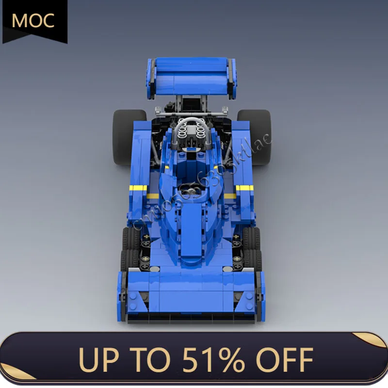 808PCS MOC Velocità Concorso Serie P34 1976 Auto Da Corsa Build Blocks Modello FAI DA TE Tecnologia Creativa Mattoni Giocattolo Per Bambini Regali Del Festival