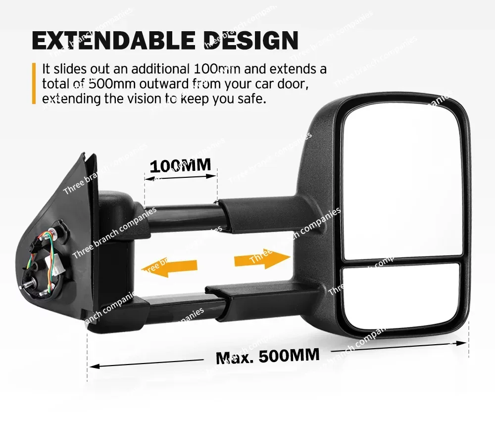 

Black Pair Extendable Towing Mirrors for Hilux 2015-on