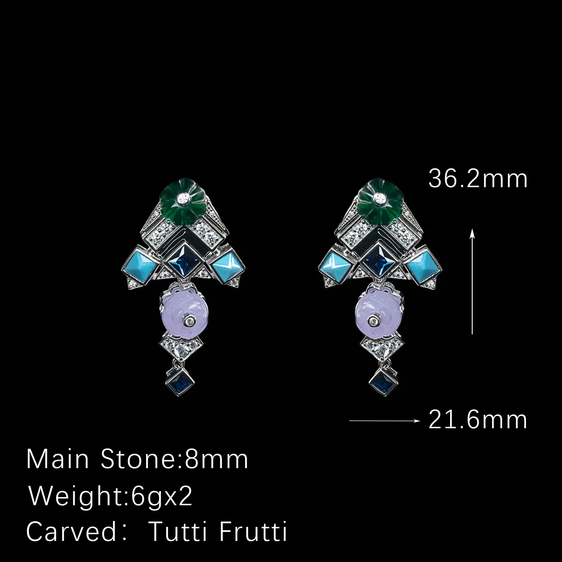 

Серьги из серебра 925 пробы S925, высокоуглеродистые бриллиантовые карты, домашние фруктовые кончики, модные ювелирные изделия, роскошные серьги, свадебные украшения