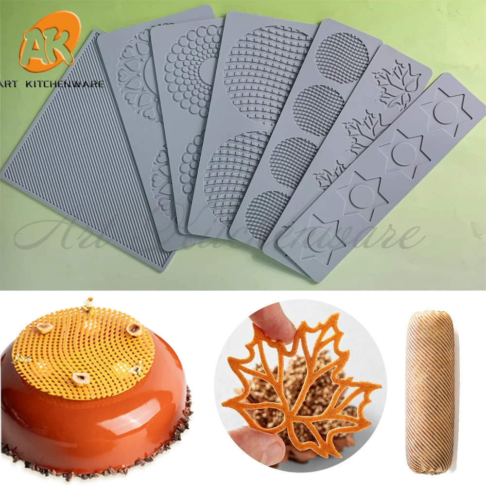 New Geometry Silicone Cake Lace Mold Cake Decorating Tool Border Decoration Lace Mold kitchen Baking Tool