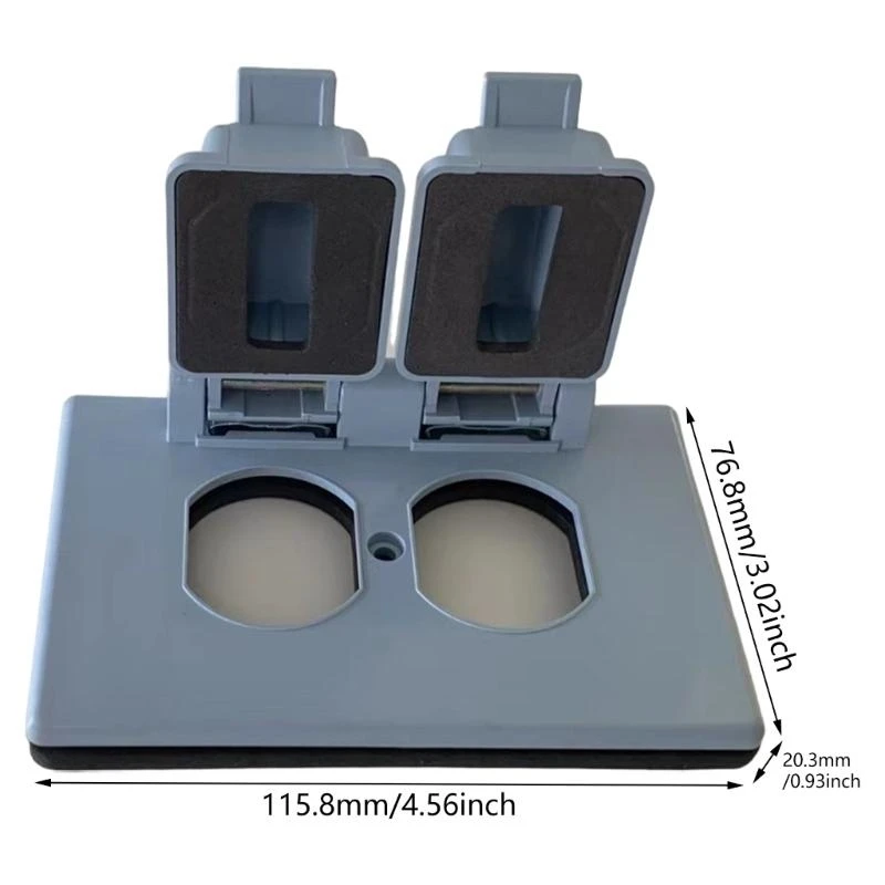 Multipurpose Weatherproof Horizontal Outlet Cover Gang Standard Size Use 601C