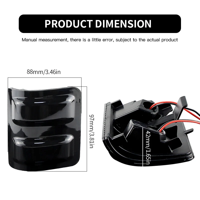 

2 шт. светодиодные габаритные фонари для боковых зеркал для Ford F250 F350 F450 F550 2008-2016, указатели поворота, янтарно-желтый мигающий индикатор