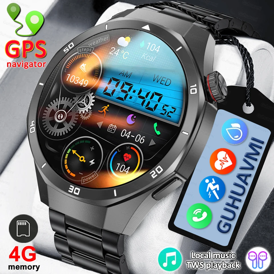 

2025New For Huawei DT5 Pro Smart Watch Men Women AMOLED Screen 4GB Local Music TWS Headset link Health GPS 1.46" SmartWatch IP68