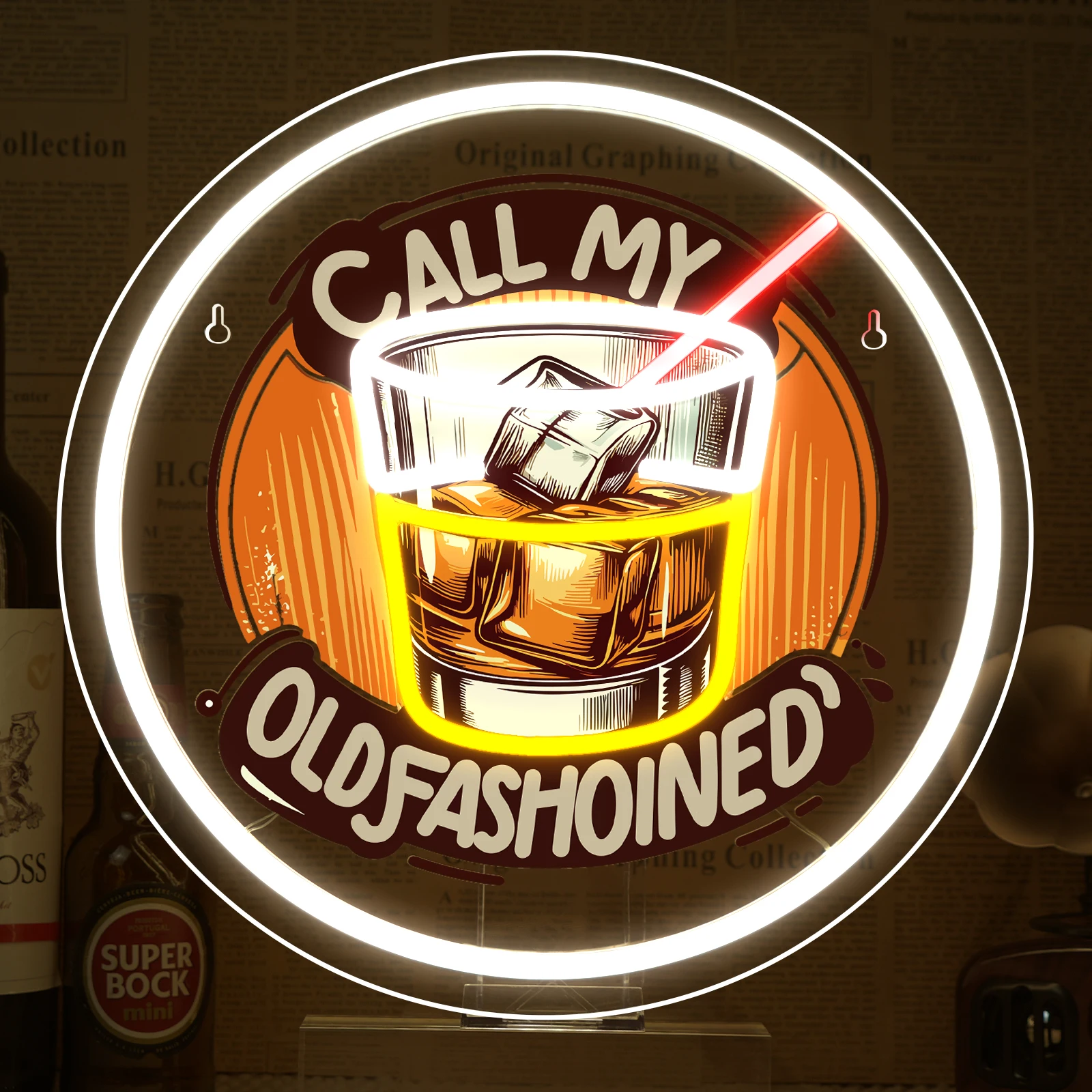 

Call My Old Fashioned Neon Sign For Wall Art Decor 5/12V USB Power With Dimmable Switch For Bar Club Party Birthday Decor