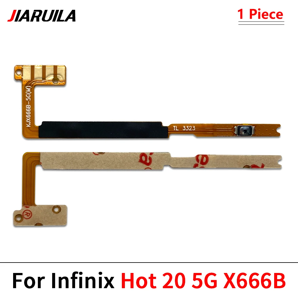 50Pcs，NEW Power on/off Volume Key Button Flex Cable Ribbon For Infinix Hot 9 Play 10 20 5G 10 Lite 10s 10T 10i 20i 20S 40 Pro