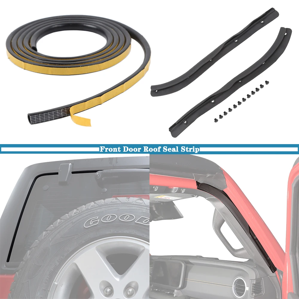 

Уплотнительная лента на крышу автомобиля, край двери багажника, лобовое стекло для Jeep Wrangler JK JL Gladiator JT 2007-2025, внешние аксессуары