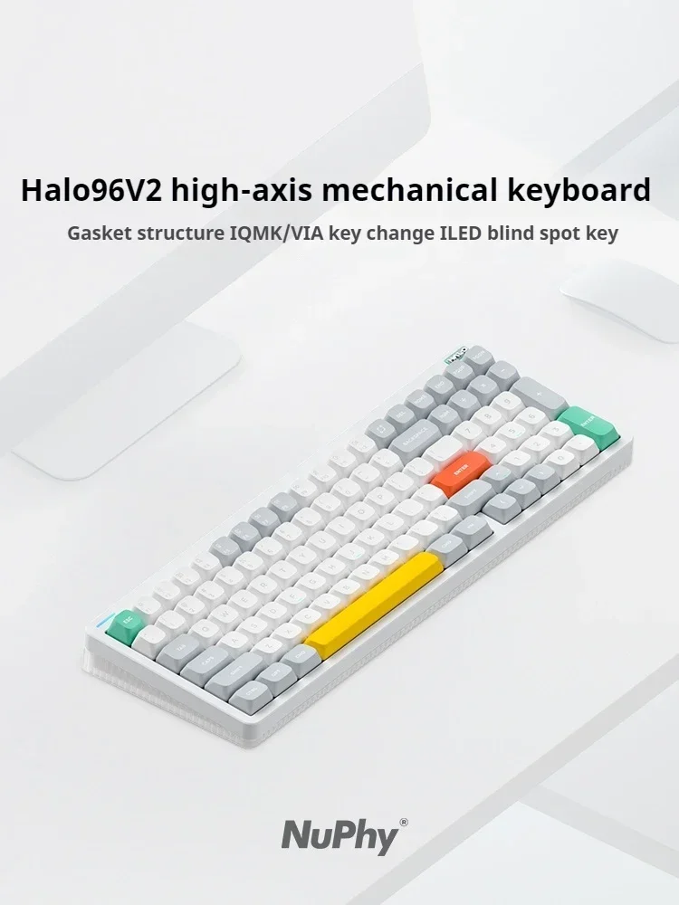 Nuphy Halo96 V2 Mechanical Keyboard Low Profile Wireless Bluetooth 3 Mode Halo 96 Type-C Hot Swap Gasket Custom Gaming Keyboards