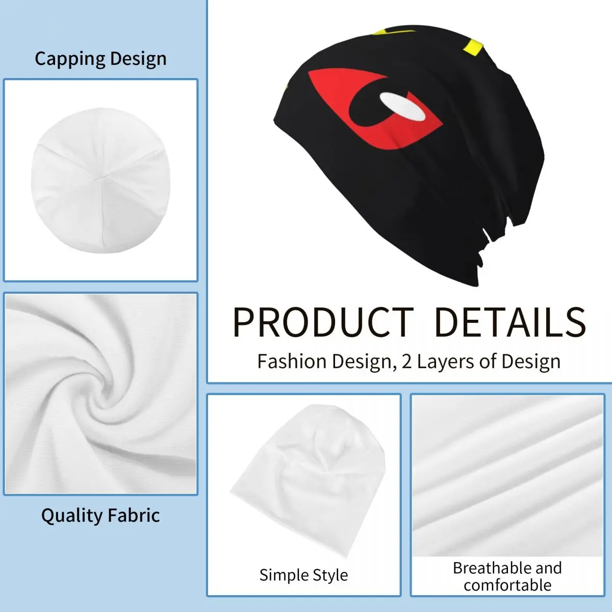 ユニセックスポケモン風ケモビーニーキャップアクセサリー秋冬ヘッドウェアボンネットニット帽子最高のギフトチョイス